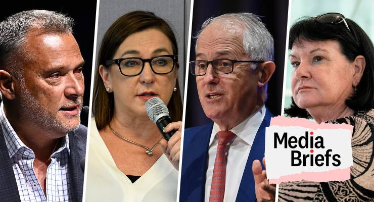 Stan Grant, Lenore Taylor, Malcolm Turnbull and Sharan Burrow (Images: AAP/Private Media)