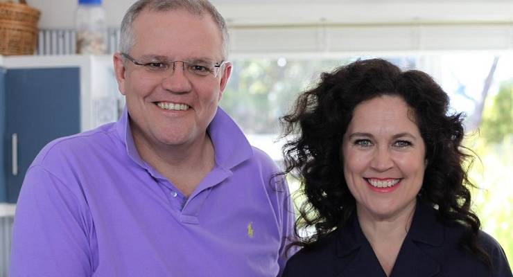 Scott Morrison and 'Kitchen Cabinet' host Annabel Crabb (Image: ABC)