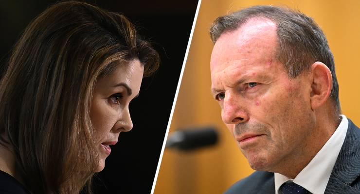 Peta Credlin and Tony Abbott (Images: AAP)