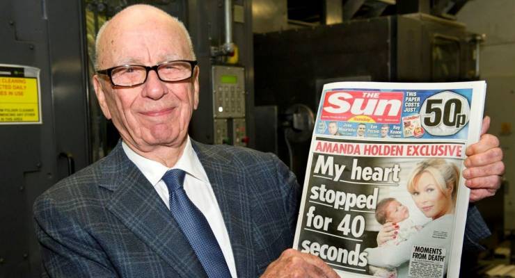 Rupert Murdoch in 2012 (Image: AAP/Arthur Edwards)