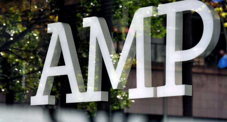 AMP Bank signage in Sydney (Image: AAP/Joel Carrett)