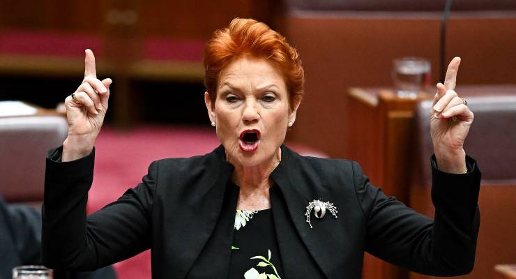 One Nation Leader Pauline Hanson (Image: AAP/Lukas Coch)