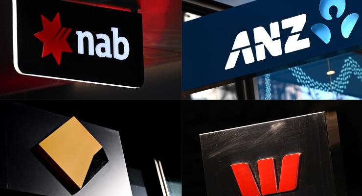 Big four banks logos (Image: AAP/Joel Carrett)