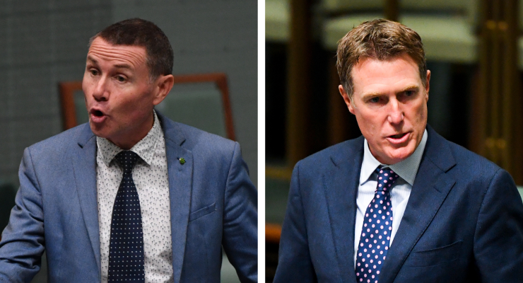 Andrew Laming and Christian Porter (Images: AAP)