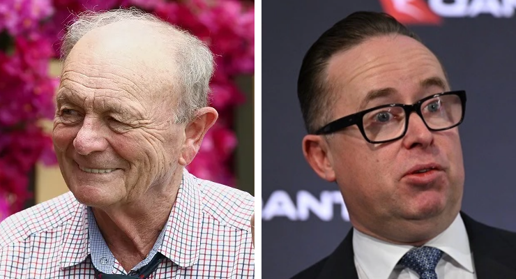 Alan Joyce and Gerry Harvey (Images: AAP)