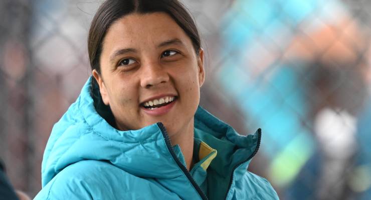 Matildas' star striker Sam Kerr (Image: AAP/Dean Lewins)
