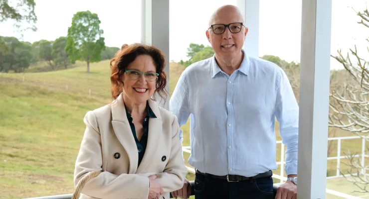 Kitchen Cabinet host Annabel Crabb and Opposition Leader Peter Dutton (Image: Kitchen Cabinet/ABC)