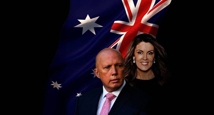 Peter Dutton and Peta Credlin (Images: AAP/Zennie/Private Media)