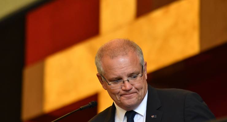 Liberal MP Scott Morrison at church (Image: AAP/Mick Tsikas)