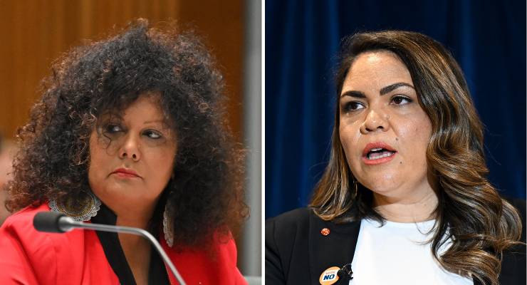 Labor Senator Malarndirri McCarthy and CLP Senator Jacinta Nampijinpa Price (Images: AAP)