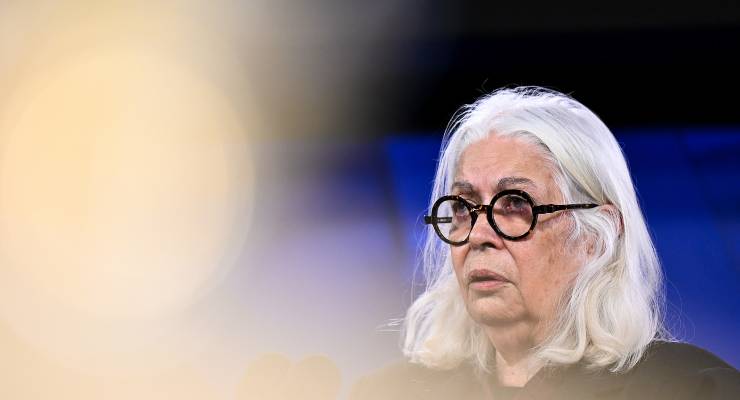 Professor Marcia Langton addresses the National Press Club (Image: AAP/Lukas Coch)