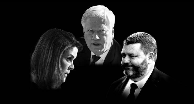 Peta Credlin, Andrew Bolt and Paul Murray (Image: AAP, Private Media)
