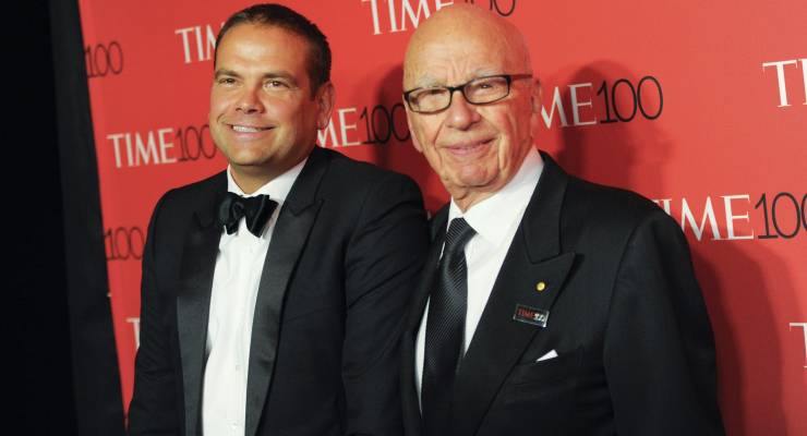 Lachlan and Rupert Murdoch (Image: AP/Evan Agostini)