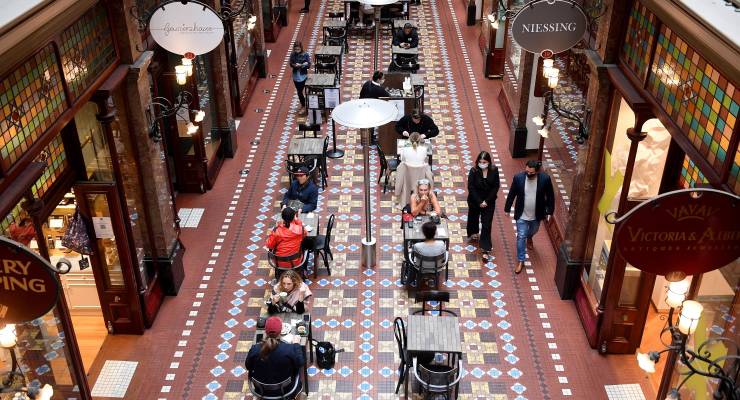 Strand Arcade cafe in Sydney