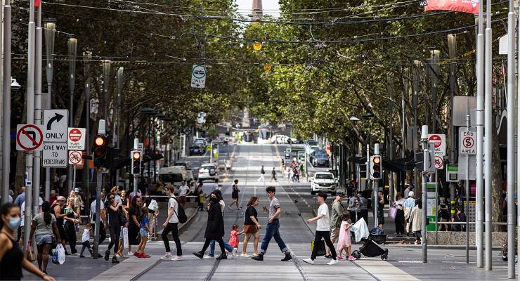 Bourke Street Mall in Melbourne (Image: AAP/Diego Fedele)