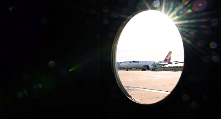 An aircraft at Melbourne Airport (Image: AAP/Joel Carrett)