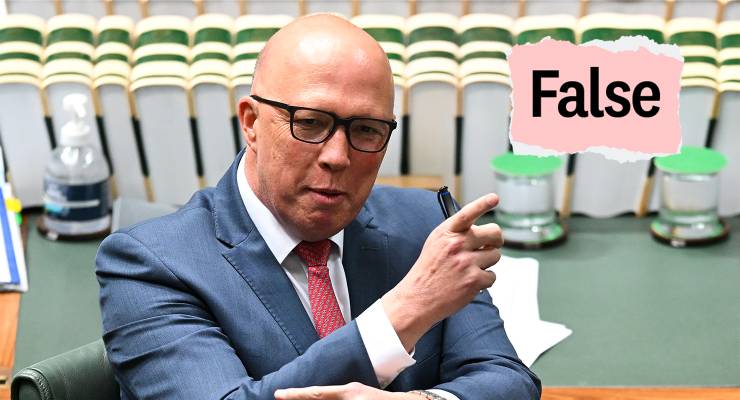 Opposition Leader Peter Dutton (Image: AAP/Lukas Coch)