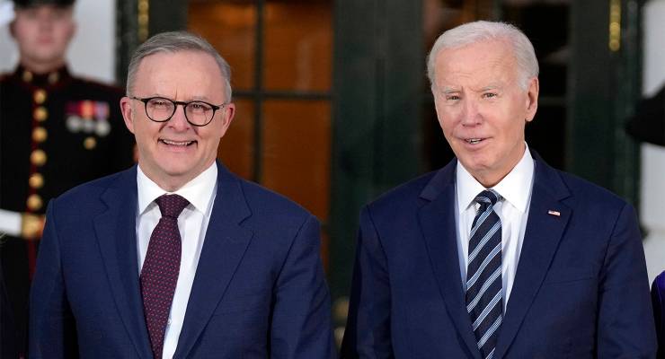 Prime Minister Anthony Albanese and US President Joe Biden at the White House on Tuesday (Image: AP/Manuel Balce Ceneta)