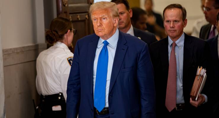 Donald Trump during his civil fraud trial (Image: Sipa USA/Michael Nigro)