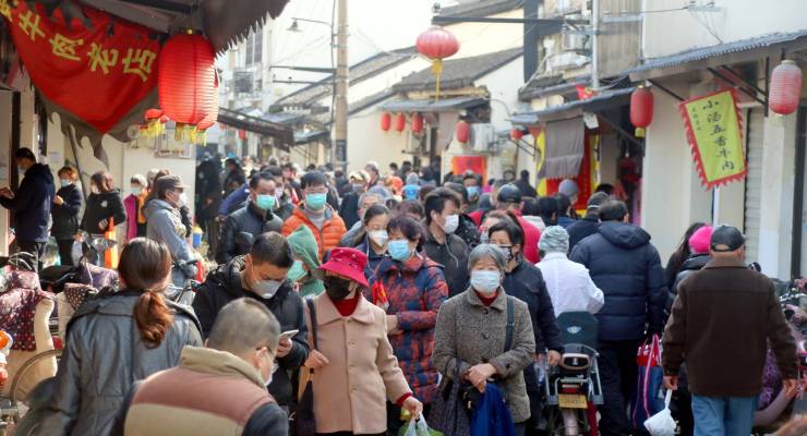 A busy street in Suzhou City (Image: Costfoto/Sipa USA/Wang Jiankang)