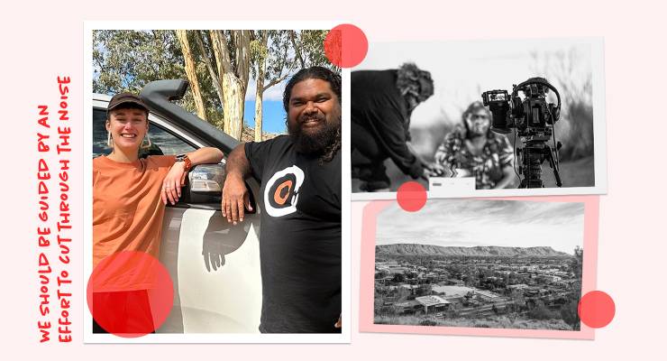 CRIKEY'S JULIA BERGIN AND ICTV'S DAMIEN WILLIAMS (IMAGE: Zennie/Private Media)