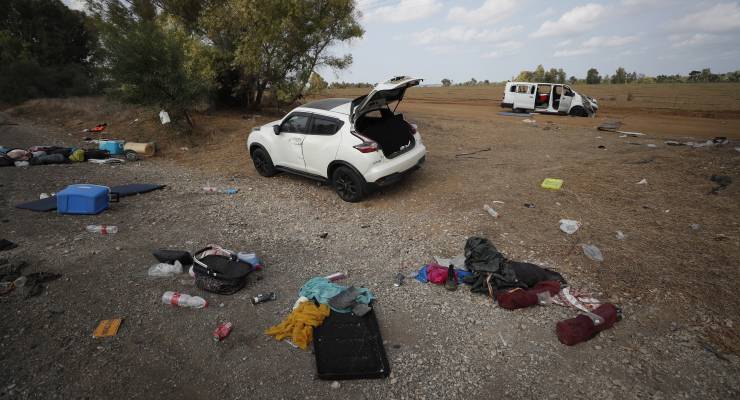 The aftermath of Hamas' attack on a music festival (Image: EPA/Atef Safadi)