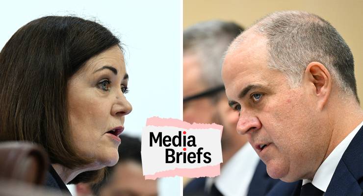 Senator Sarah Henderson and ABC managing director David Anderson (Images: AAP/Private Media)