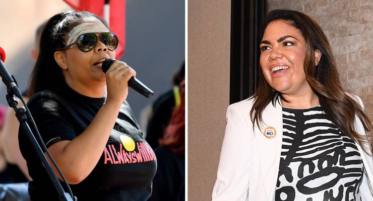 Lynda-June Coe (left) and Senator Jacinta Nampijinpa Price (right) (Images: AAP)