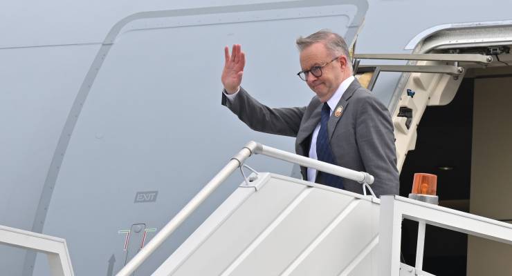 And he's off again next week ... Anthony Albanese (Image: AAP/Mick Tsikas)