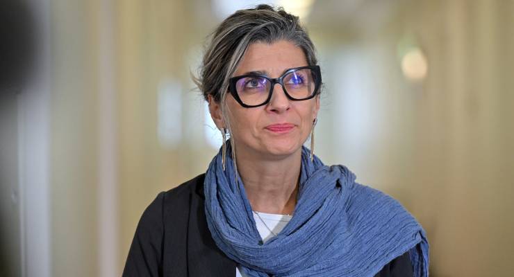 UN special rapporteur for Palestinian human rights Francesca Albanese in Canberra yesterday (Image: AAP/Mick Tsikas)