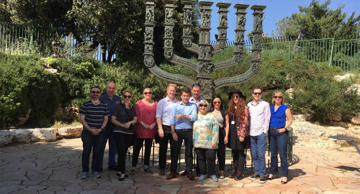 Nomi Kaltmann (third from right) on a parliamentary trip to Israel (Image: Supplied)