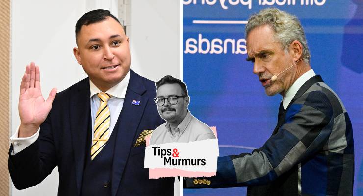 Senator Ralph Babet and Jordan Peterson (Images: AAP/Private Media)