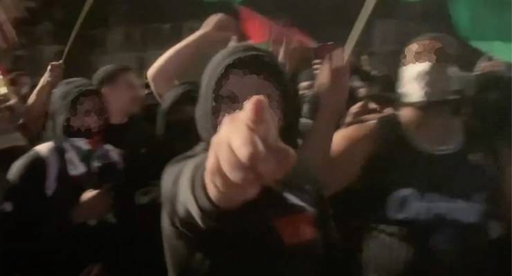 New footage obtained by Crikey of the October 9 pro-Palestine protest (Image: Supplied)