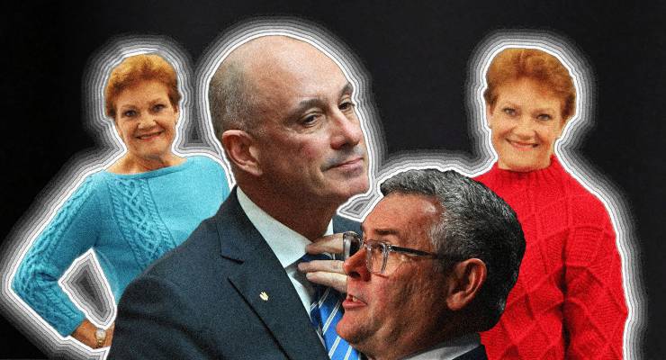 Pauline Hanson, David Van and Murray Watt (Images: AAP/Private Media)