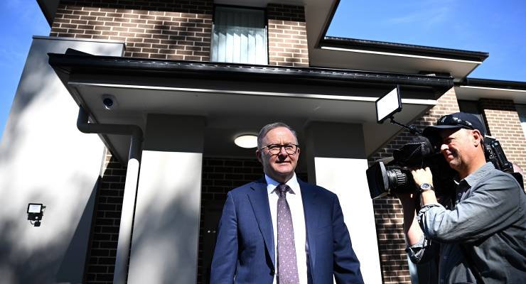 Prime Minister Anthony Albanese inspects new public housing in NSW