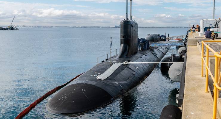 A Virginia-class nuclear-powered attack submarine