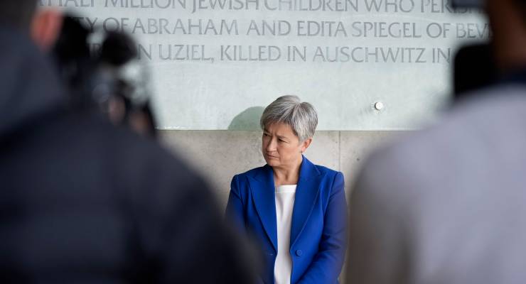 Foreign Affairs Minister Penny Wong in Israel, January 2024 (Image: AP/Maya Alleruzzo)