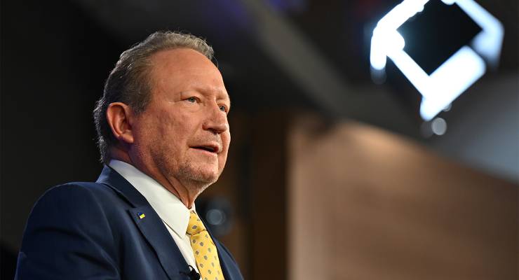 Andrew Forrest addresses the National Press Club, February 26 (Image: AAP/Lukas Coch)