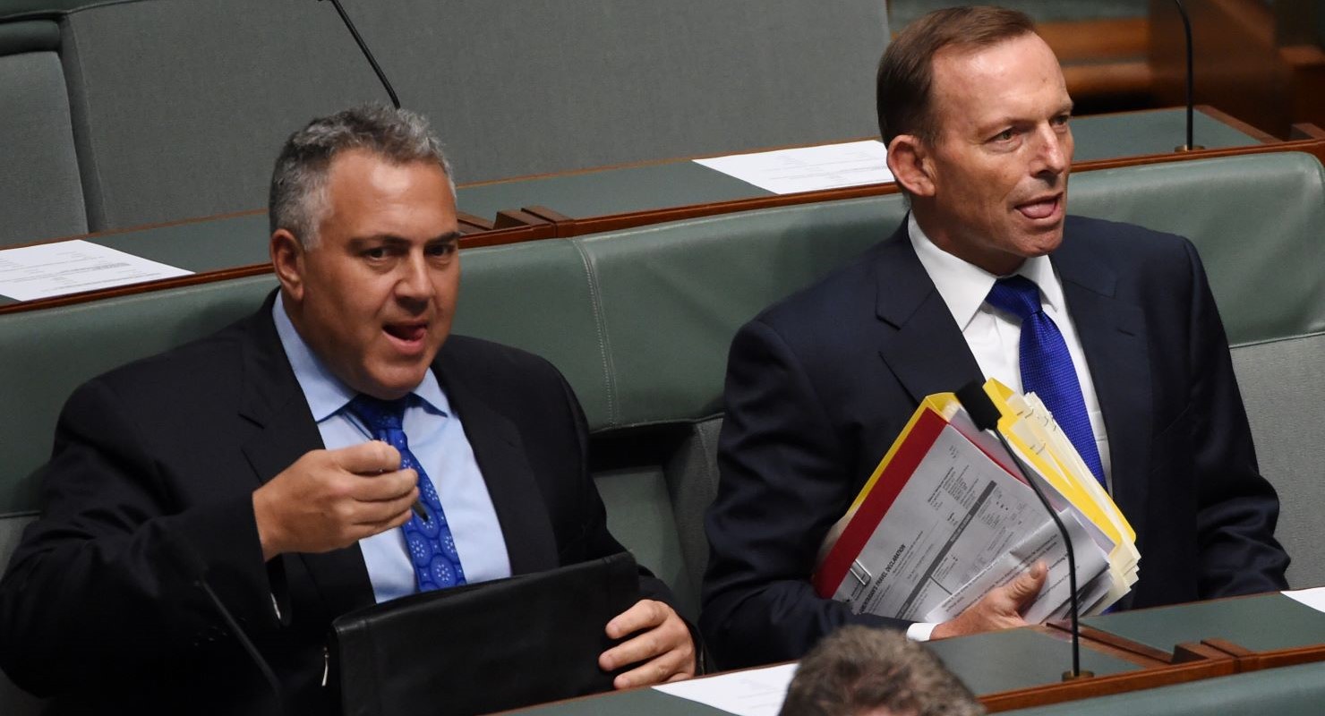 Joe Hockey and Tony Abbott (Image: AAP/Dean Lewins)