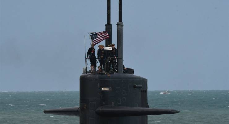 A nuclear-powered US Navy submarine (Image: AAP/Paul Hennessy)