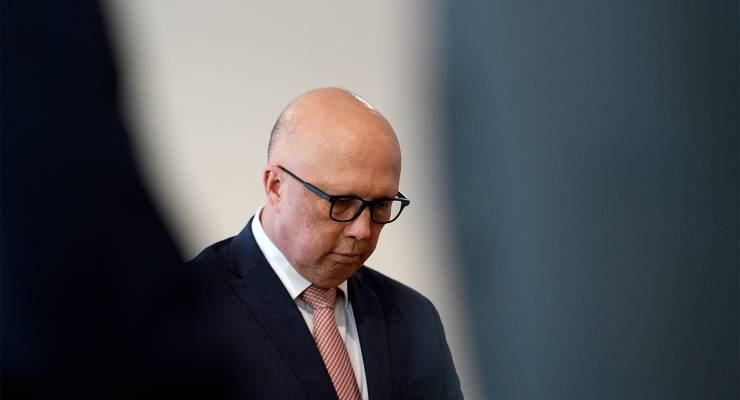 Opposition Leader Peter Dutton (Image: AAP/Bianca De Marchi)