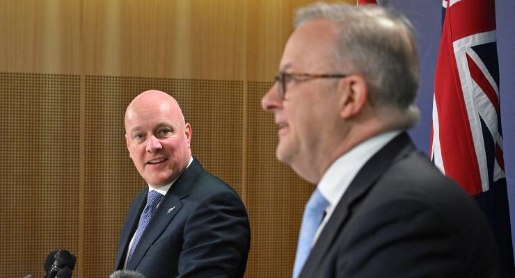 New Zealand PM Christopher Luxon and Australian PM Anthony Albanese (Image: AAP/Mick Tsikas)