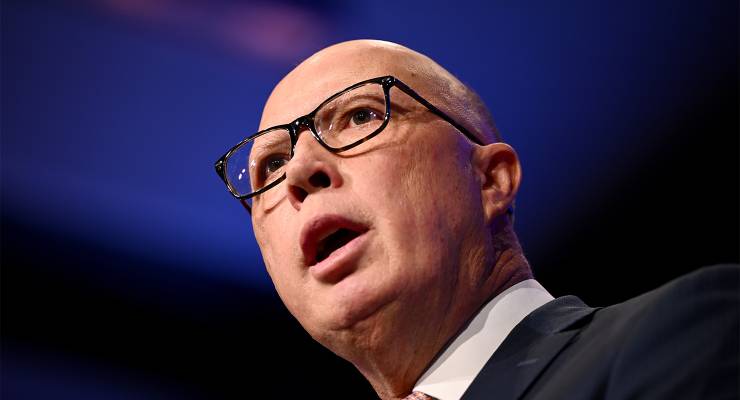 Opposition Leader Peter Dutton (Image: AAP/Bianca De Marchi)