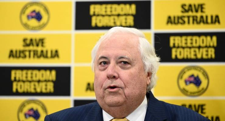 United Australia Party's Clive Palmer (Image: AAP/Joel Carrett)