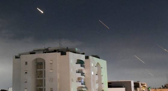 The Israeli air defense system launches to intercept missiles fired from Iran on April 14, 2024 (Image: AP/Tomer Neuberg, File)