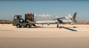 The Hermes 450 drone, developed by Elbit Systems (Image: YouTube/Elbit Systems)